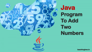 Java Program To Add two numbers